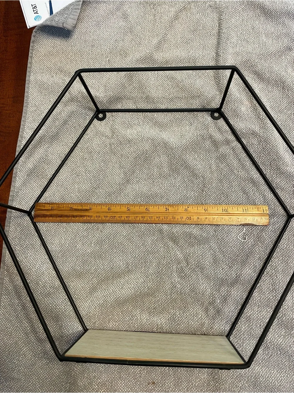 3 Black Hexagon Metal Wall Shelves-Modern Wall Decor.  Plants NOT included